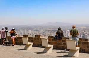 uitzicht op Santiago