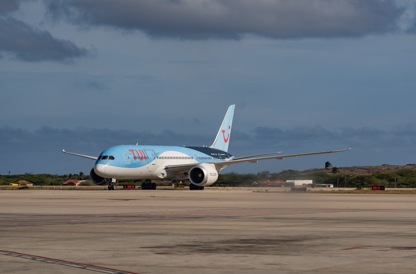 TUI vliegtuig op Aruba